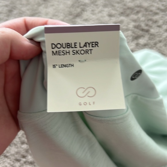 NWT Calia by Carrie Underwood Mint Green Double Layer Mesh Golf Skort - Picture 6 of 7